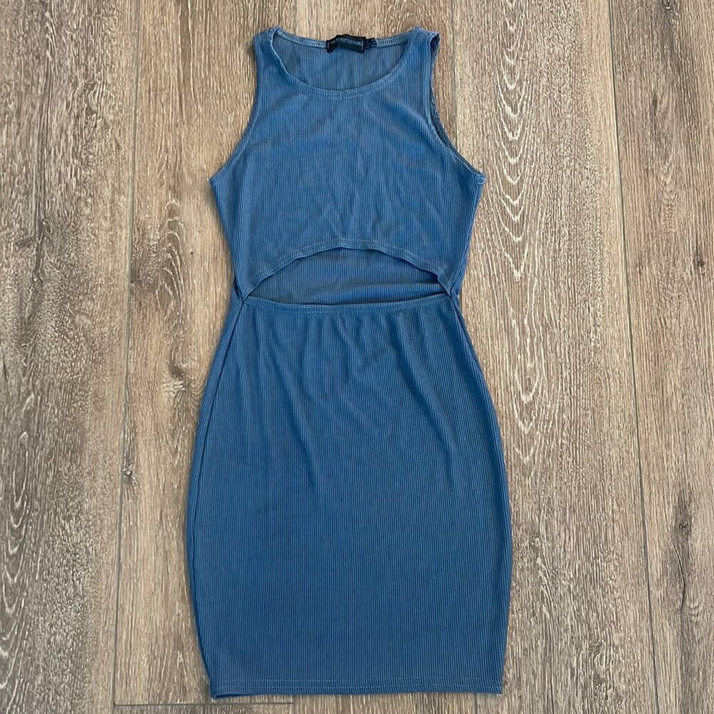 Blue Cut out Dress
